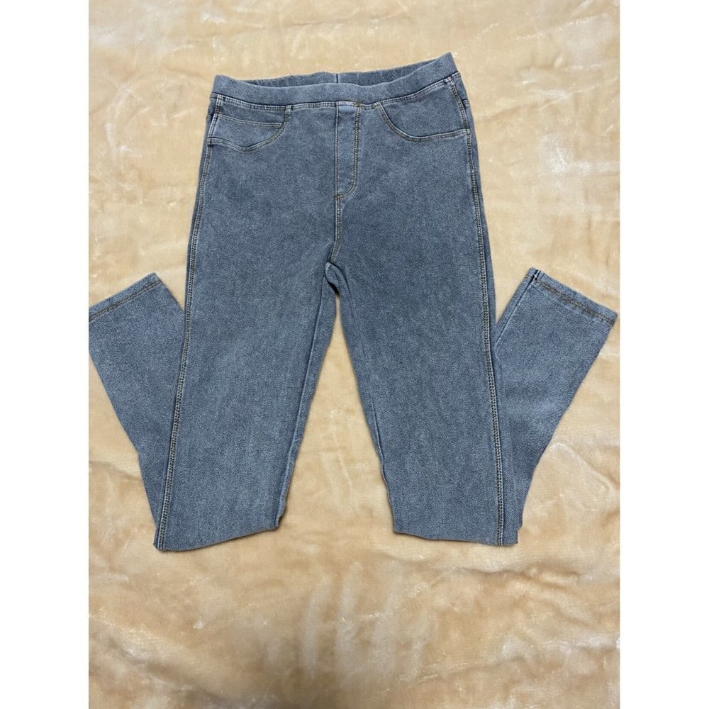 New Zara Skinny Jeggings High Waisted Bleach Wash 11-12